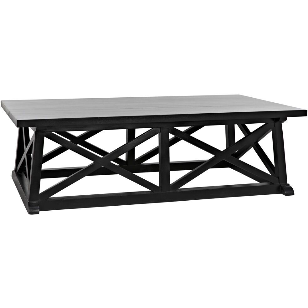 Sutton 60 X 34 inch Hand Rubbed Black Coffee Table