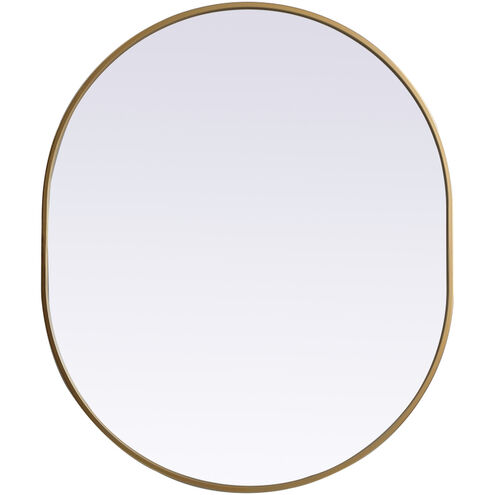 Asha 36 X 30 inch Brass Mirror in 30 x 36