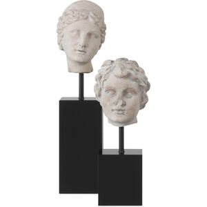 Venus Head on Stand 12.5 X 3.5 inch Sculptures, Set of 2