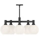 Alora Mood Castilla 5 Light 29.5 inch Matte Black Chandelier Ceiling Light in Opal Glass