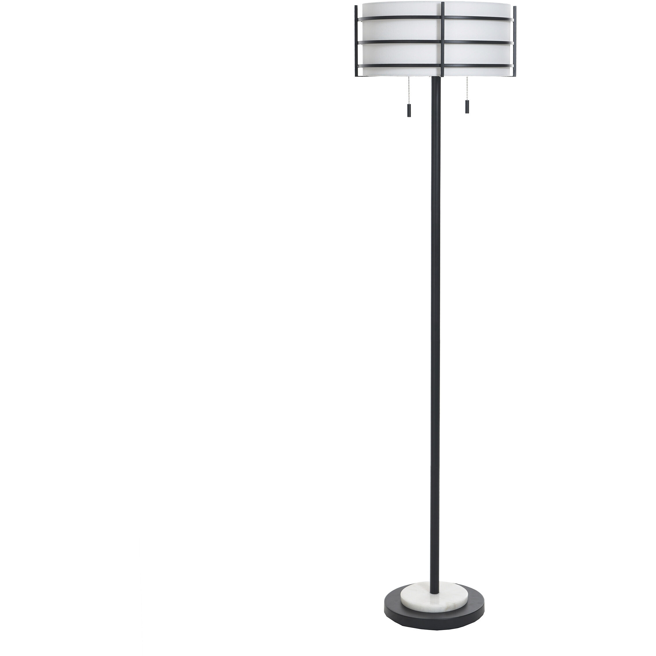 Royce 63.25 inch 60 watt Zammel and White Floor Lamp Portable Light