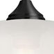 Bana 1 Light Black Cord Pendant Ceiling Light