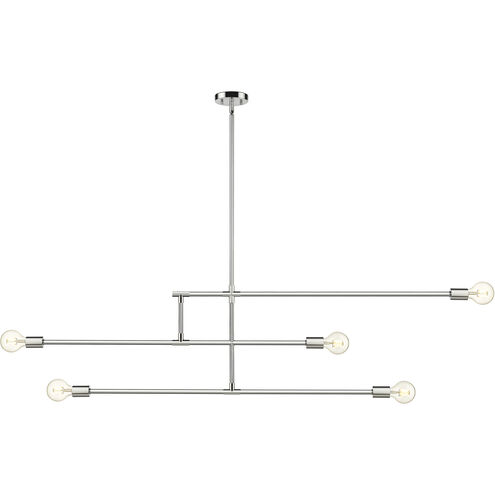 Modernist 5 Light 4.75 inch Chrome Chandelier Ceiling Light