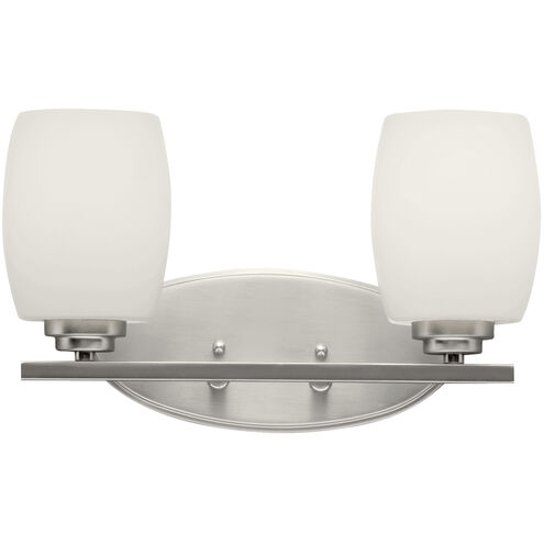 Eileen 2 Light 14 inch Brushed Nickel Wall Mt Bath 2 Arm Wall Light in Incandescent