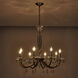 Passo 8 Light 34 inch Brushed Brass Pendant Ceiling Light