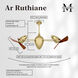 Matthews Gerbar Ar Ruthiane 16 inch Brushed Brass with Solid Mahogany Wood Blades Rotational Ceiling Fan