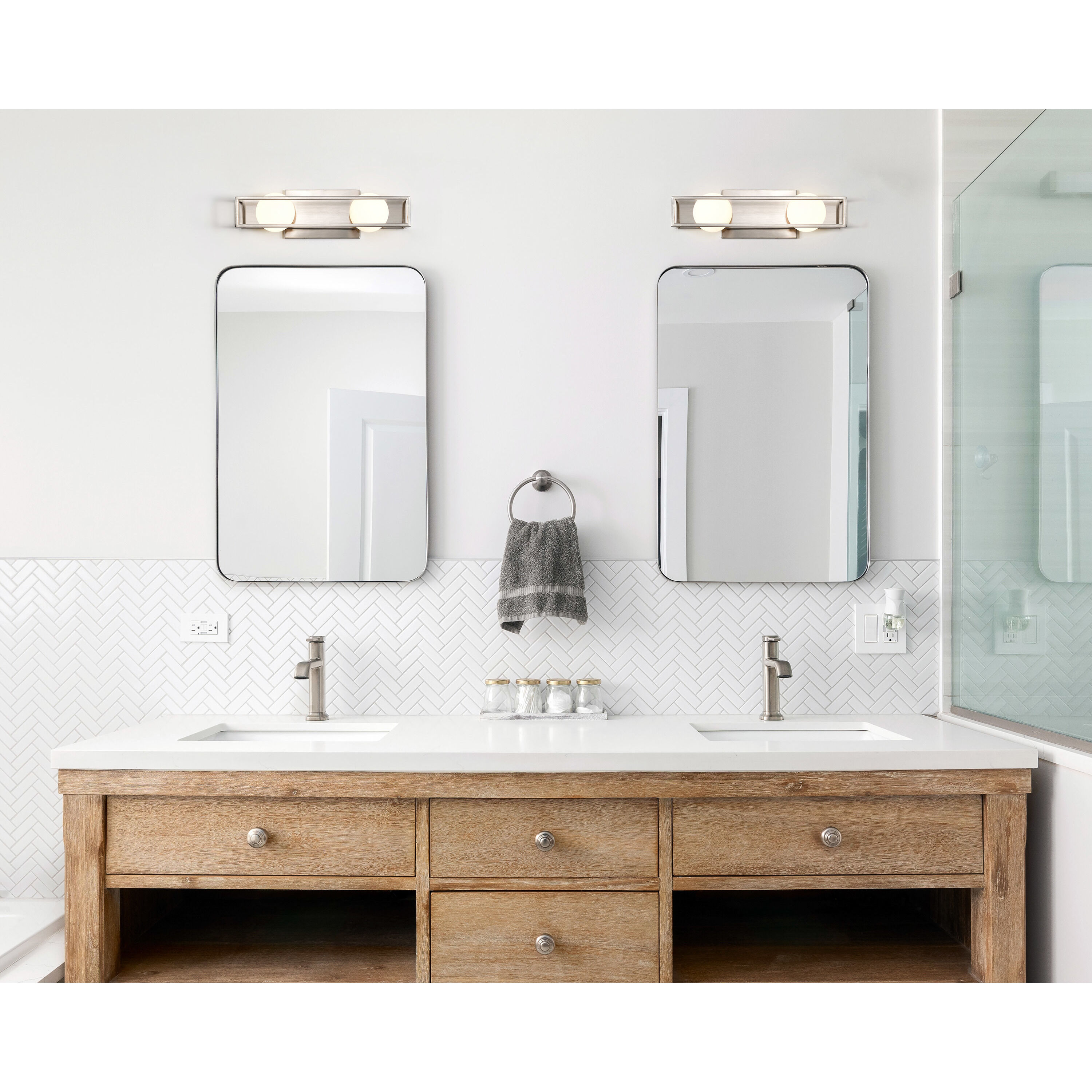 Jenkins LED 15.5 inch Brushed Nickel Vanity Light Wall Light