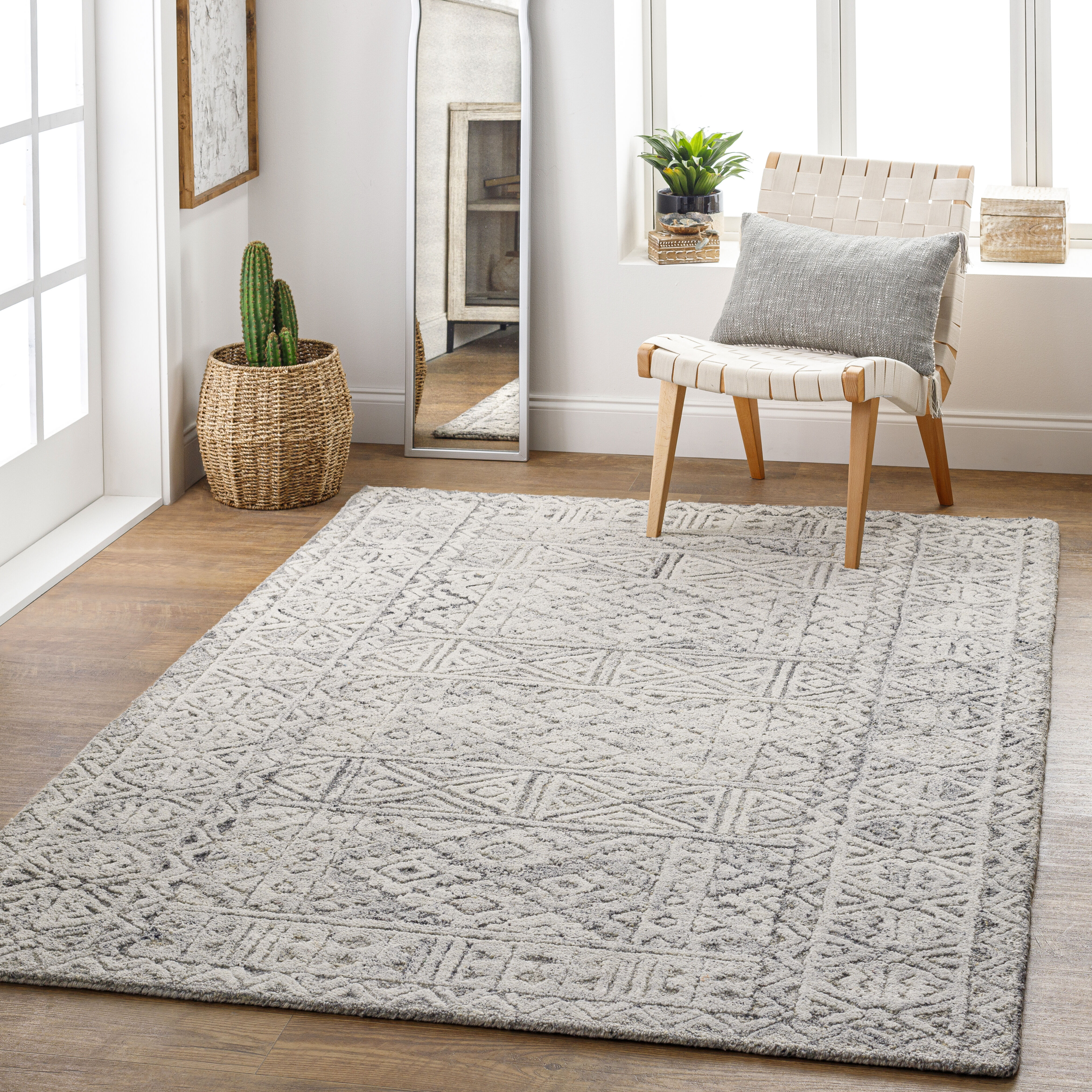 Montclair 36 X 24 inch Light Gray Rug in 2 x 3, Rectangle