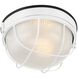 Nauticus Round Dual Mount 1 Light 10 inch White Outdoor Wall Sconce