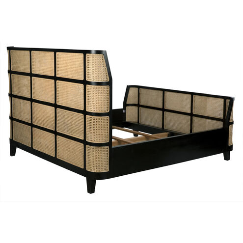 Porto Hand Rubbed Black Bed, Eastern King