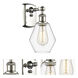Ballston Cindyrella 1 Light 6 inch Polished Nickel Sconce Wall Light in Incandescent, Clear Glass