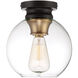 Ella 1 Light 8 inch Vintage Bronze Flushmount Ceiling Light