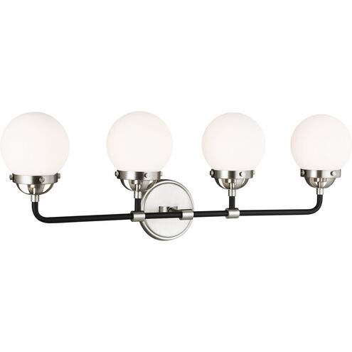 Ian Fowler Cafe 4 Light 30 inch Brushed Nickel Wall Bath Fixture Wall Light