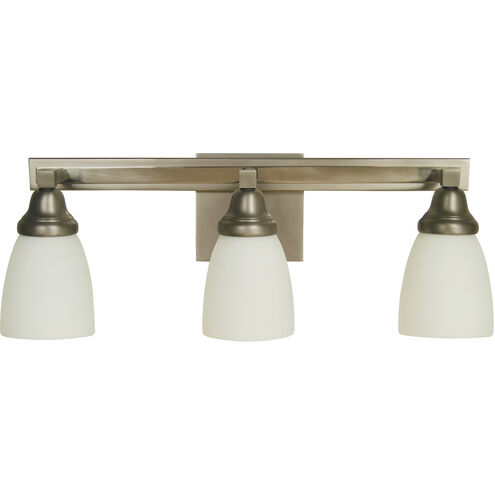 Mercer 3 Light 31 inch Satin Pewter with Polished Nickel Sconce Wall Light