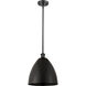 Ballston Dome 1 Light 12 inch Matte Black Pendant Ceiling Light