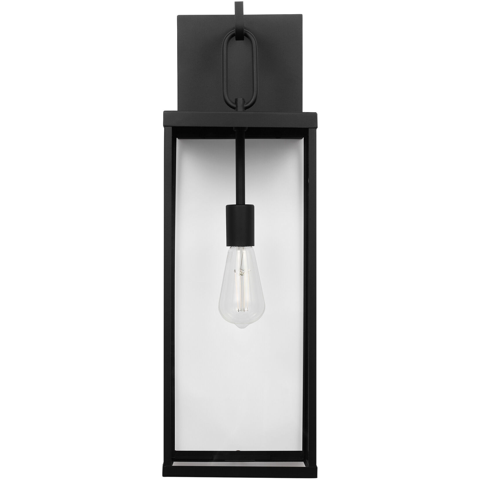 Rox LED Textured Black Outdoor Wall Lantern