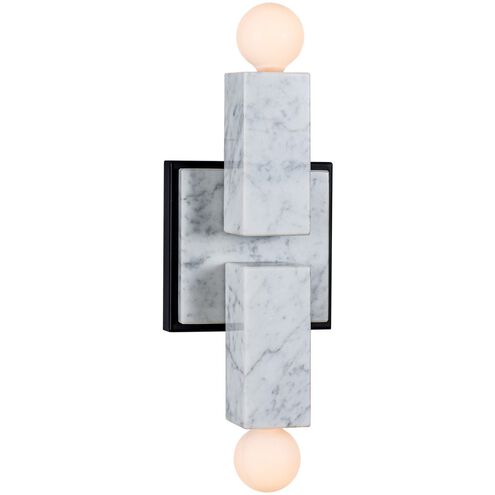 Quadra Wall Sconce Wall Light in Matte Black