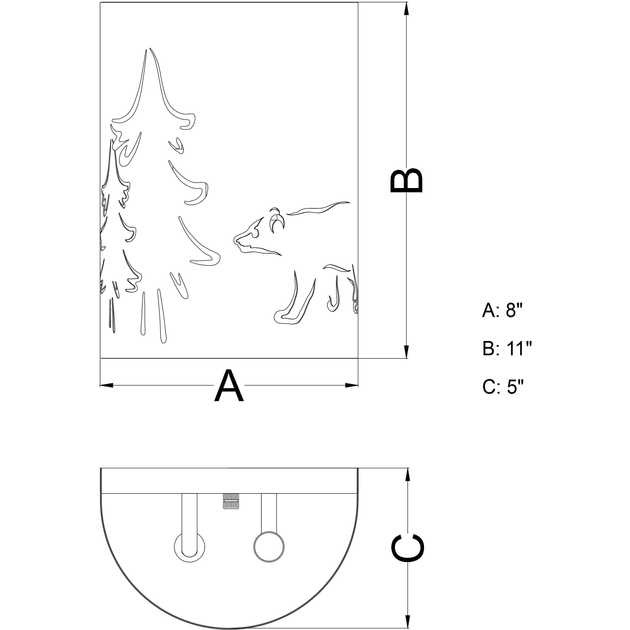 Katmai LED 5 inch Noble Bronze and Brass Gold Wall Light
