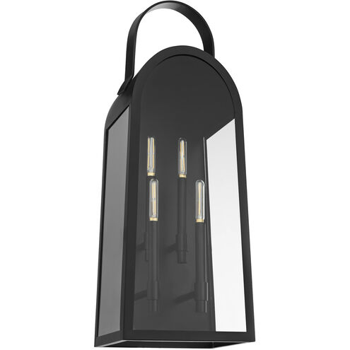 Rossi 4 Light 30 inch Matte Black Outdoor Wall Lantern