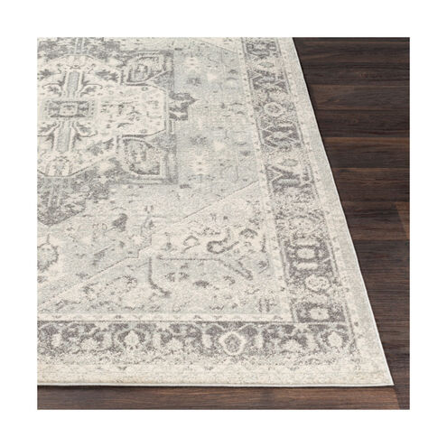 Chelsea 87 X 63 inch Medium Gray/Charcoal/Ivory Rugs, Rectangle