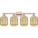 Preston 4 Light 36 inch Antique Copper Bath Vanity Light Wall Light in Mercury Glass