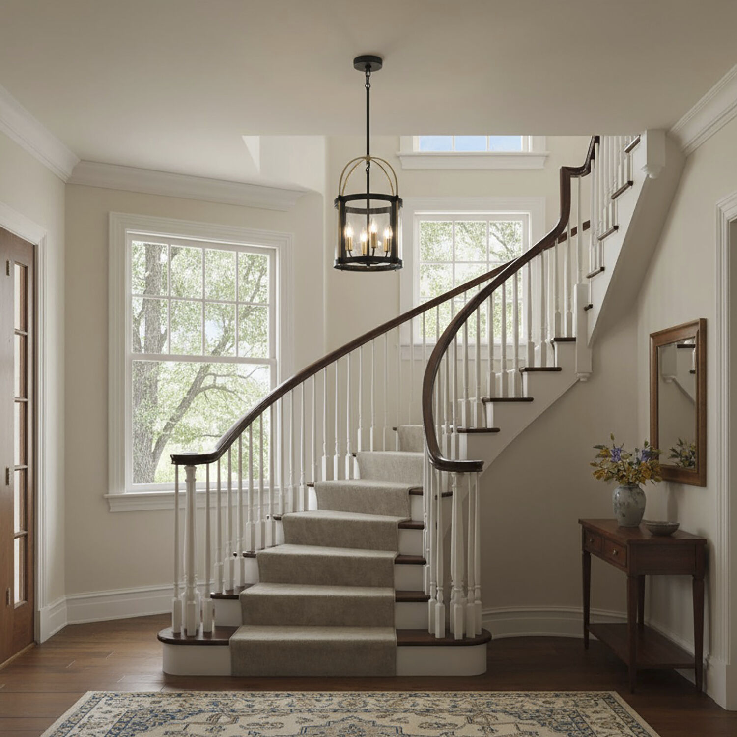 Bonita LED 13 inch Black and Brushed Brass Pendant Ceiling Light