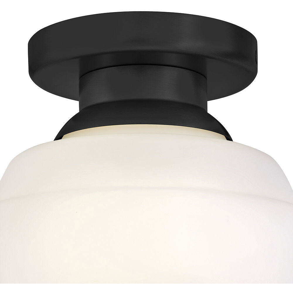 Penny 1 Light 9 inch Black Flush Mount Ceiling Light, Extra Small
