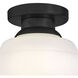 Penny 1 Light 9 inch Black Flush Mount Ceiling Light, Extra Small