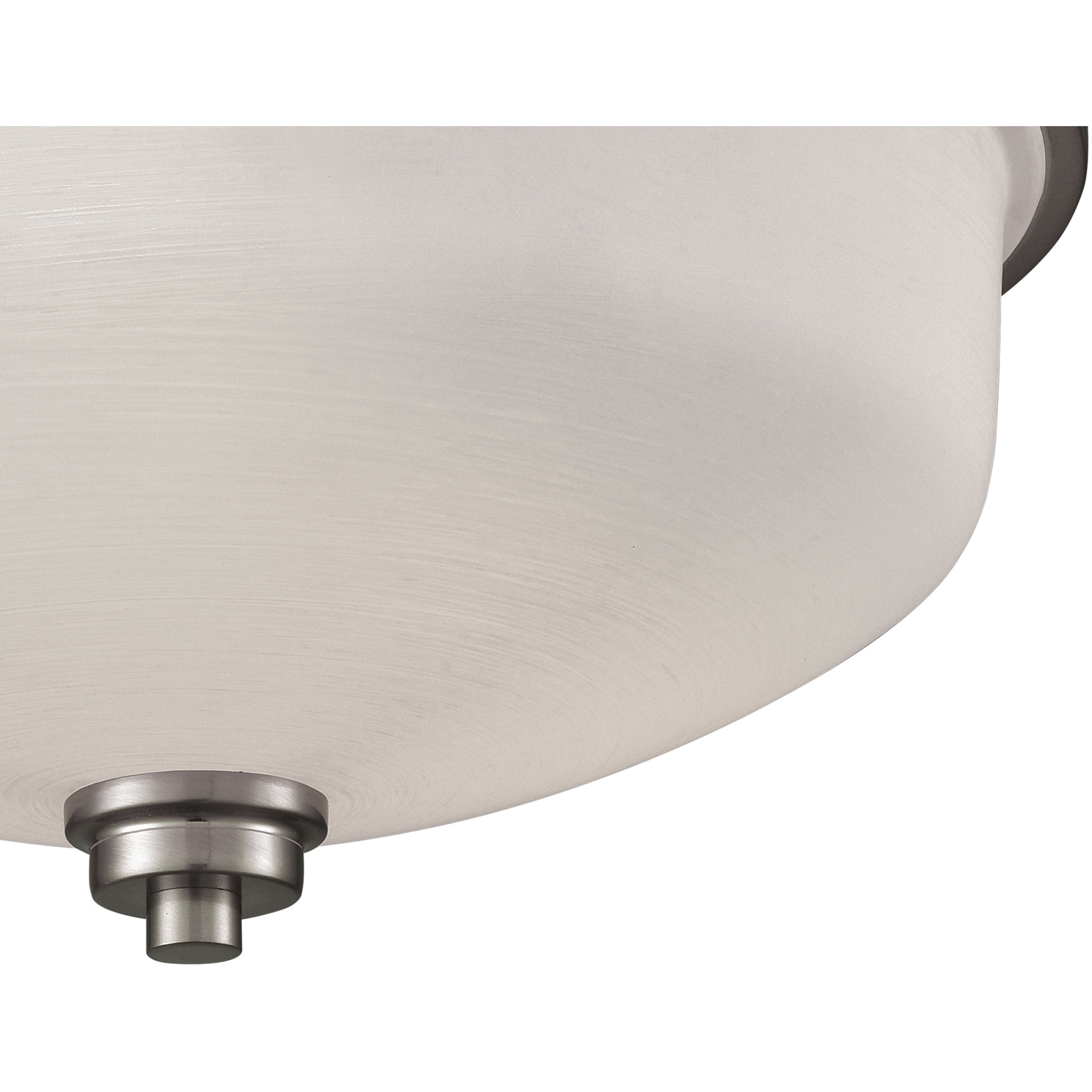 Casual Mission 3 Light 13 inch Brushed Nickel Flush Mount Ceiling Light