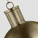 TOB by Thomas O'Brien Hanks 1 Light 16 inch Satin Brass Pendant Ceiling Light