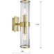 Stripe Sconce Wall Light in Satin Brass