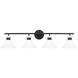 Drew & Jonathan Belcarra 4 Light 36.75 inch Midnight Black Wall Bath Fixture Wall Light