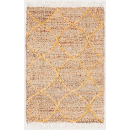 Laural 108 X 72 inch Bright Yellow, Cream, Khaki Rug