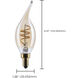 Lumos LED CA11 E12 5.5 watt 120 2000K LED, LED Filament