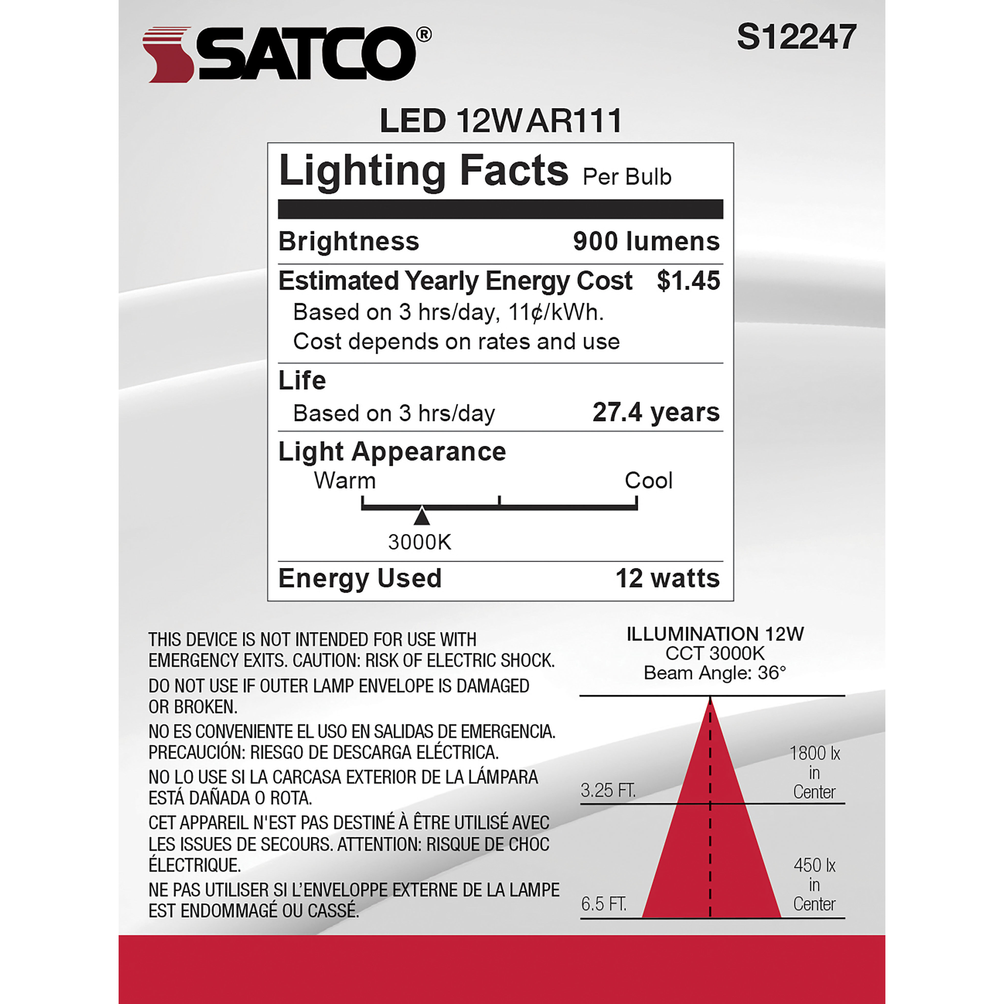 Lumos LED LED G53 12.00 watt 3000K Light Bulb