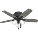 Newsome 42 inch Matte Black with Dark Gray Oak/Matte Black Blades Ceiling Fan