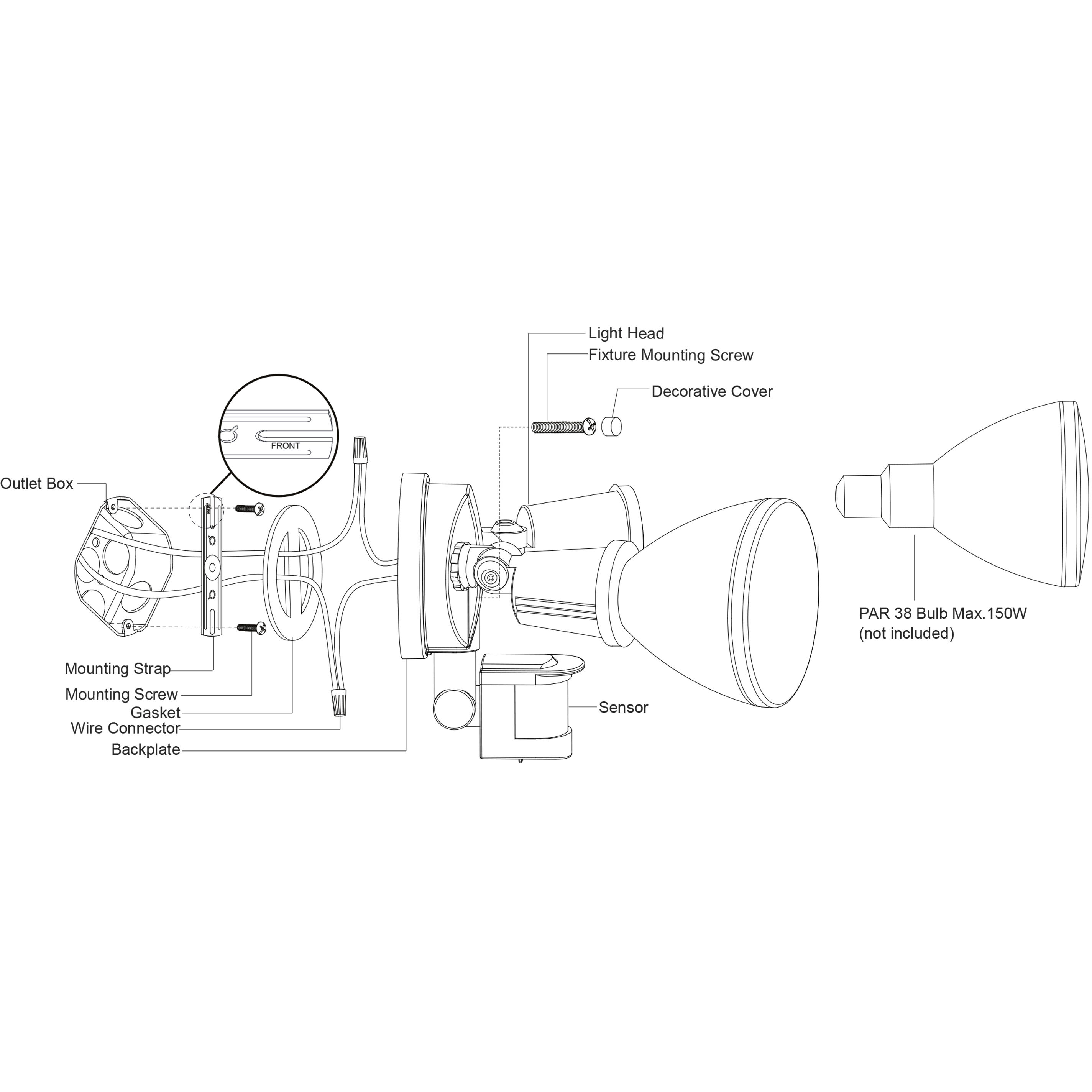 Outdoor Security LED 6.25 inch Bronze Outdoor Security