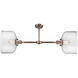 Franklin Restoration X-Large Bell LED 21 inch Antique Copper Chandelier Ceiling Light in Clear Glass, Franklin Restoration