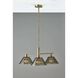 Zoe 3 Light 25.5 inch Antique Brass Chandelier Ceiling Light