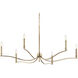 Malene 6 Light Champagne Bronze Chandelier Ceiling Light, 1 Tier Medium