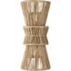 Chapman & Myers Antigua LED 9 inch Bronze and Natural Abaca Sconce Wall Light
