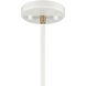 Boudreaux 1 Light 8 inch Matte White with Satin Brass Mini Pendant Ceiling Light