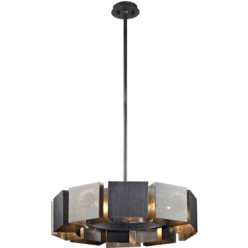 Impression 10 Light 27.5 inch Graphite & Satin Nickel Chandelier Ceiling Light