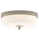 Bryce 1 Light 16.25 inch Silver Leaf/Frosted Glass Flush Mount Ceiling Light