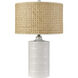 Seymour 24.5 inch 9 watt White Glazed Table Lamp Portable Light