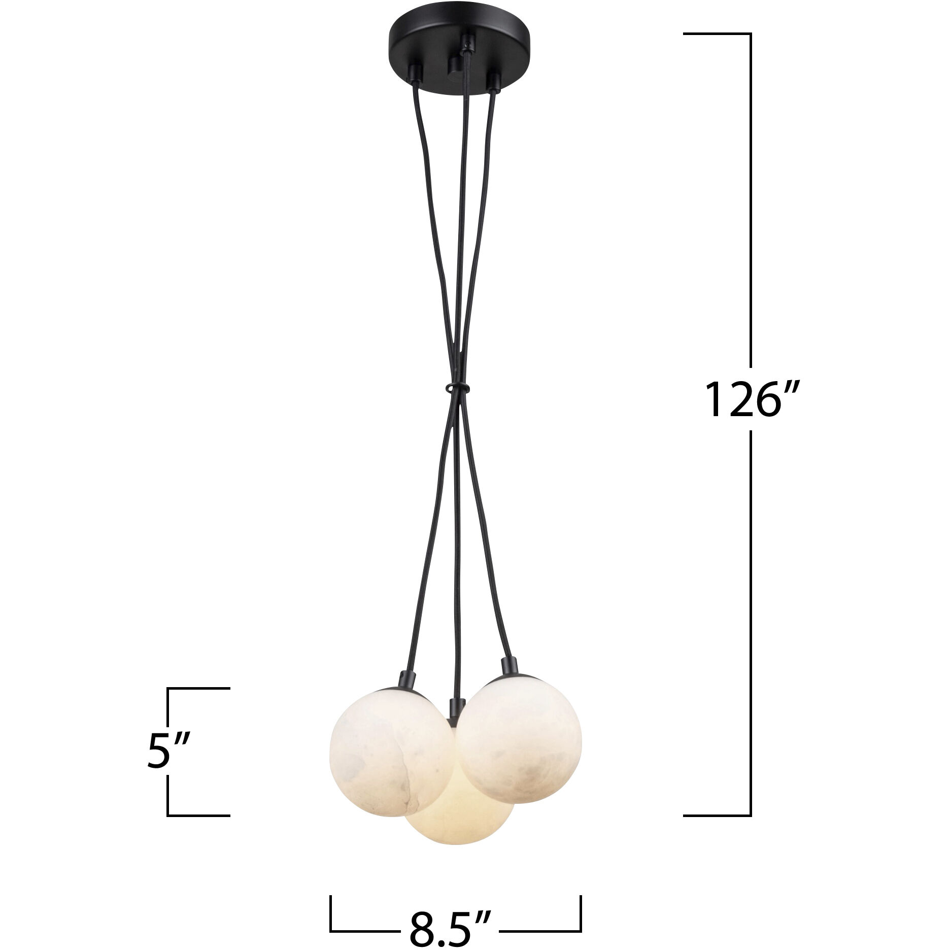 Camila LED 8.5 inch Black Down Pendant Ceiling Light
