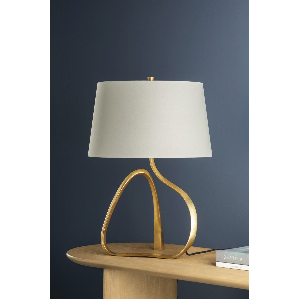 Tharold 26.25 inch 60.00 watt Vintage Gold Leaf Table Lamp Portable Light