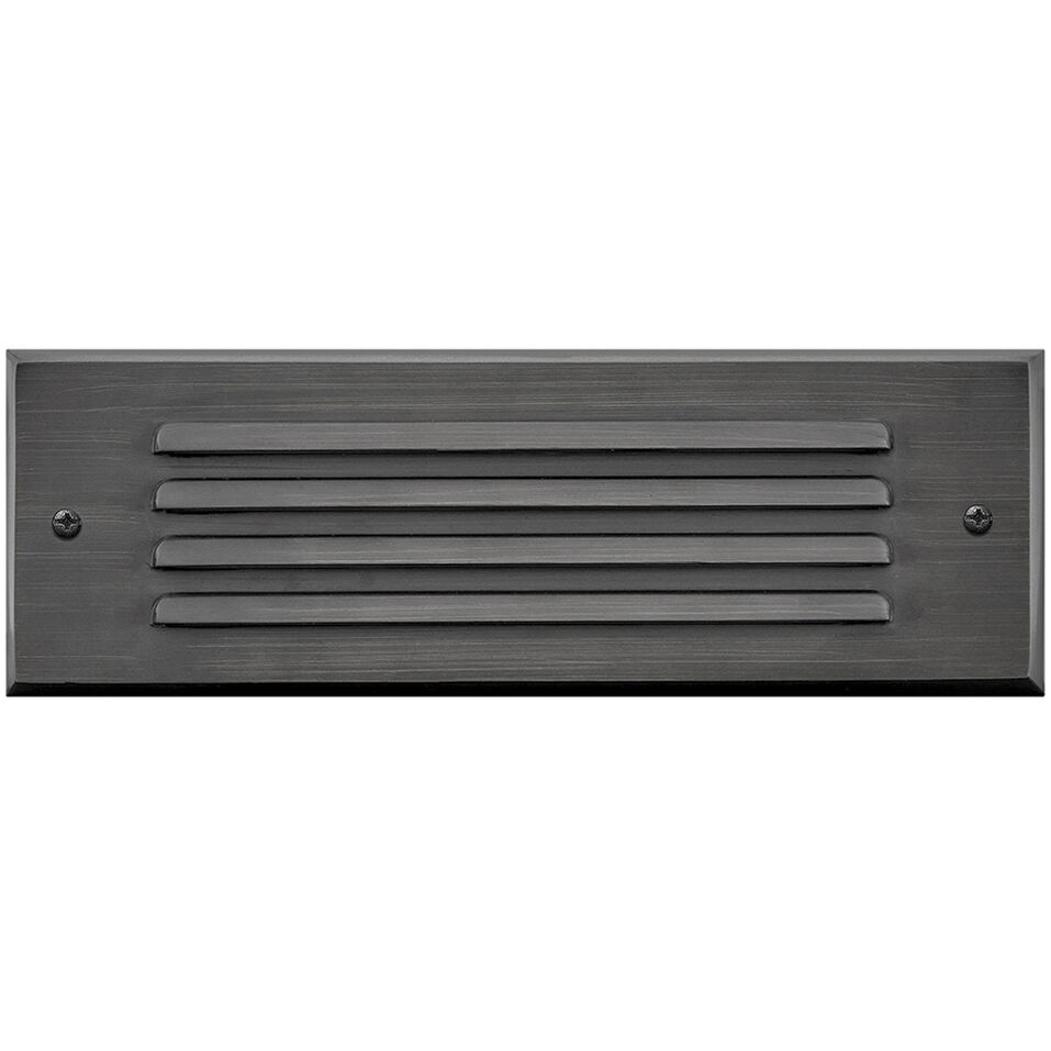 Louvered Brick Light 12v 10.30 watt Satin Black Step Light