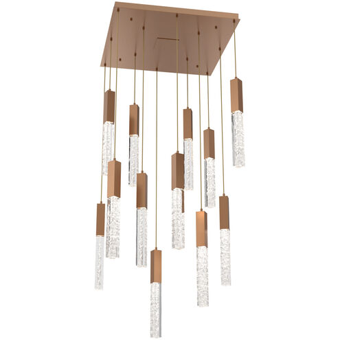 Axis LED Novel Brass Chandelier Ceiling Light, Multi-Port