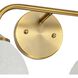 Shepard 2 Light 15.5 inch Modern Brass Vanity Light Wall Light in Matte White